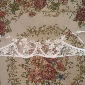 Floral Lace Women Intimates Bra - Cream
